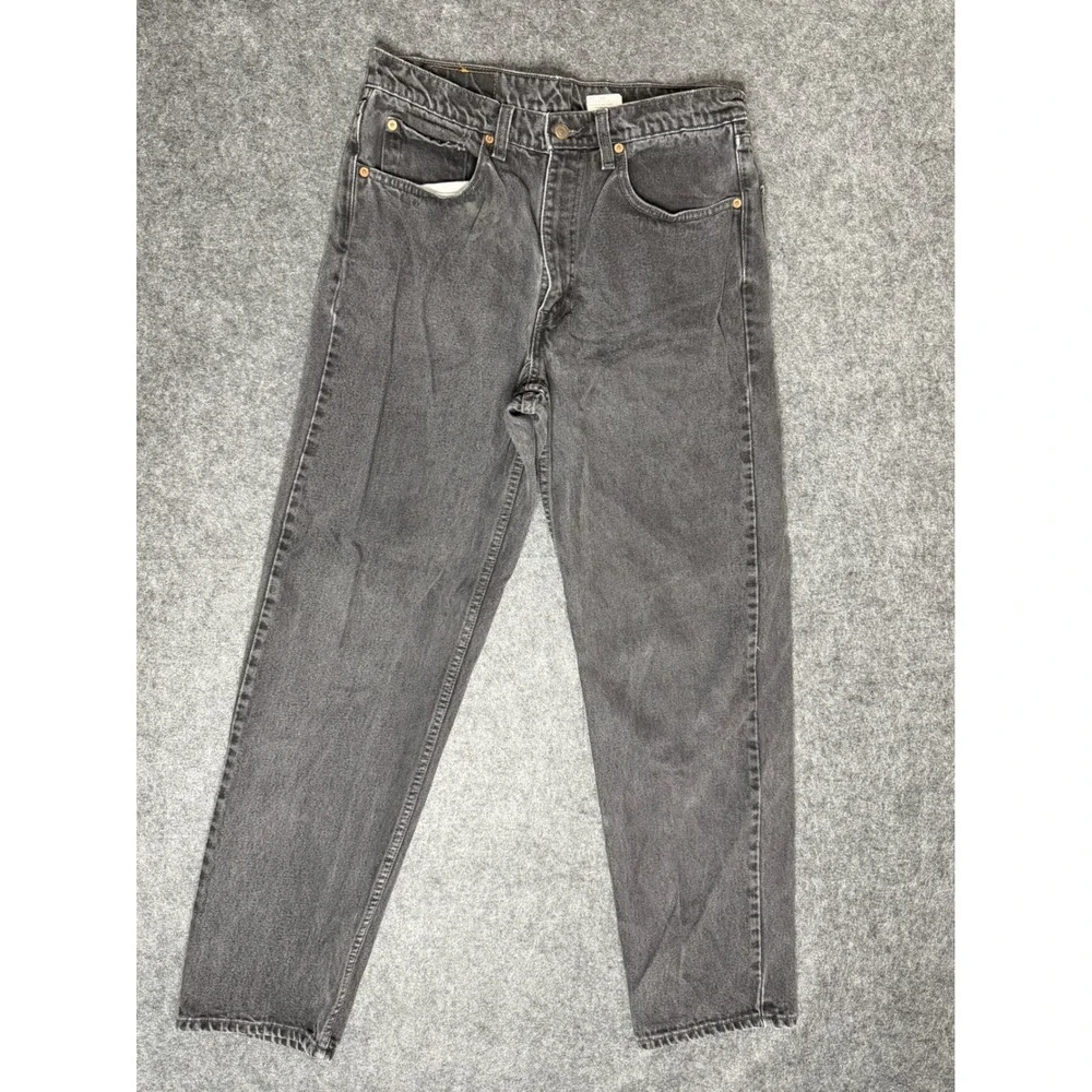 Levis 550 Relaxed Fit Jeans Mens 34x32 Faded Black Vintage Made in Canada 066140